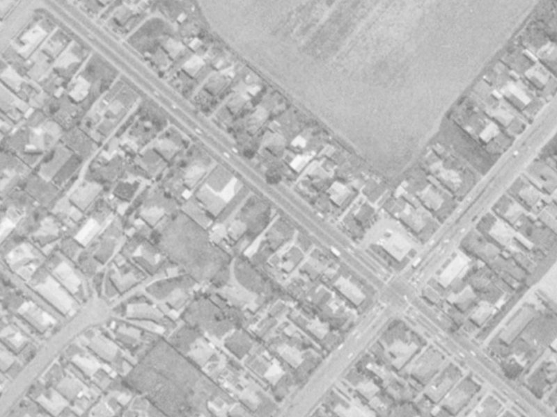117 Memorial Avenue from the air, 1975-1979
