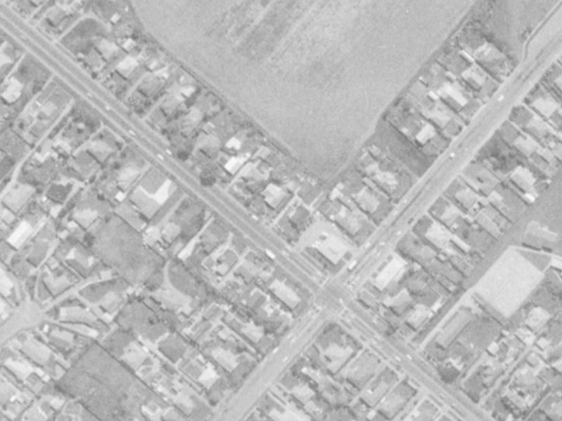 110 Memorial Avenue from the air, 1975-1979