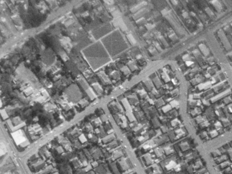 37 St Albans Street from the air, 1975-1979