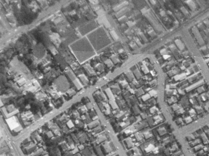 39 Saint Albans Street from the air, 1975-1979