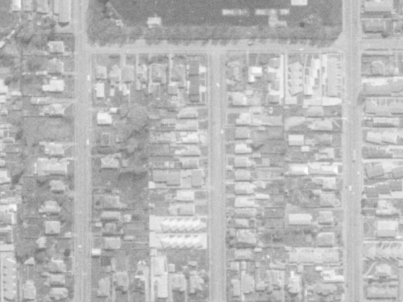 23 Allard Street from the air, 1975-1979