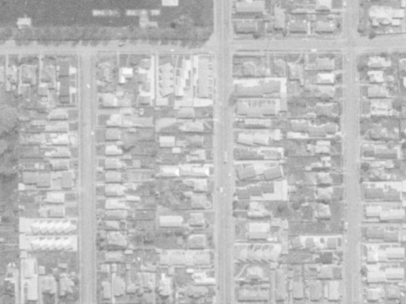 601 Barbadoes Street from the air, 1975-1979