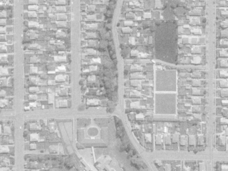 123-125 Stapletons Road from the air, 1975-1979