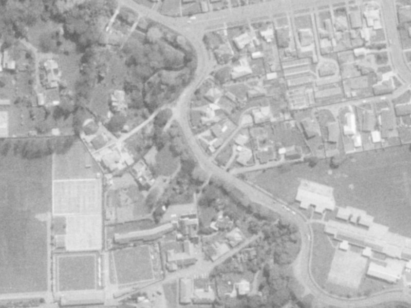72 Banks Avenue from the air, 1975-1979