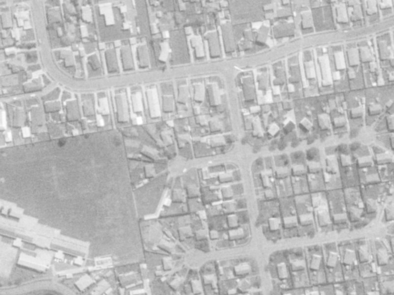 7 Bramwell Street from the air, 1975-1979