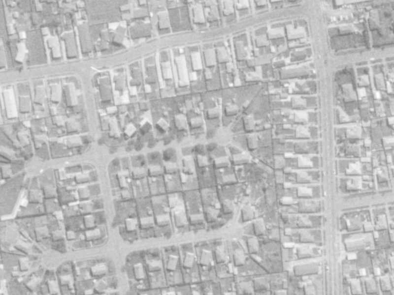 20 Bramwell Street from the air, 1975-1979