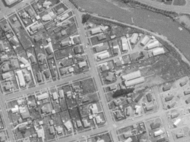 49E Wairoa Street from the air, 1975-1979