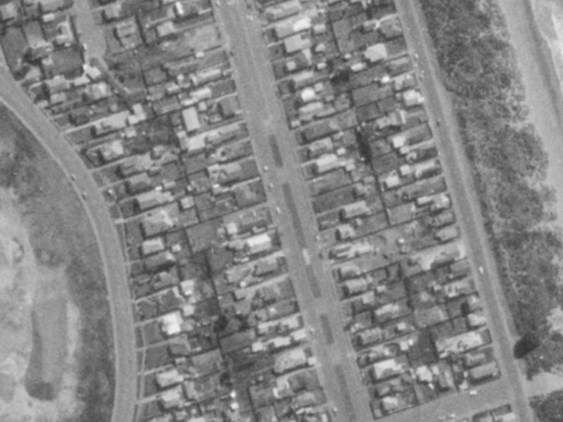 96 Oram Avenue from the air, 1975-1979