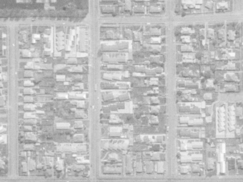 598 Barbadoes Street from the air, 1975-1979