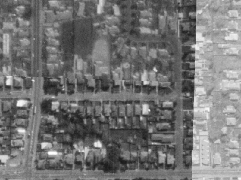 69A Cornwall Street from the air, 1975-1979