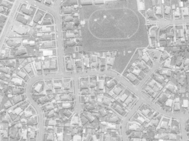 44 Greendale Avenue from the air, 1975-1979
