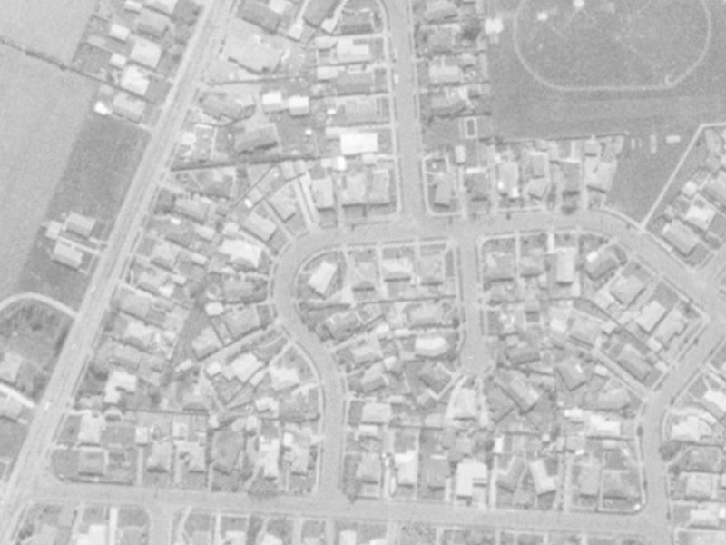 55 Greendale Avenue from the air, 1975-1979