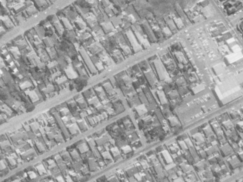 114 Akela Street from the air, 1975-1979