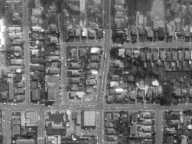 79 Edgeware Road from the air, 1975-1979