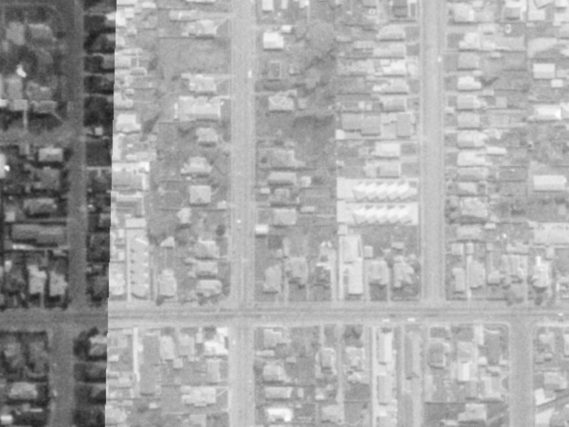 578 Madras Street from the air, 1975-1979