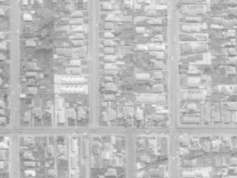 14 Allard Street from the air, 1975-1979