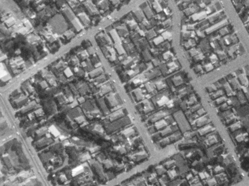 Devonport Lane from the air, 1975-1979