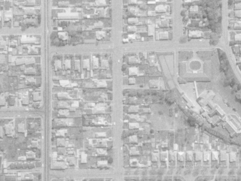 84A Slater Street from the air, 1975-1979