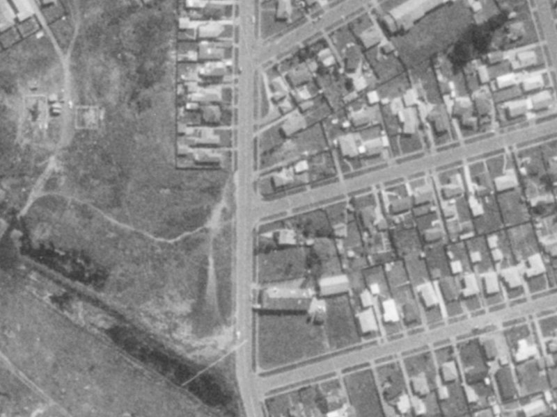 151 Bexley Road from the air, 1975-1979