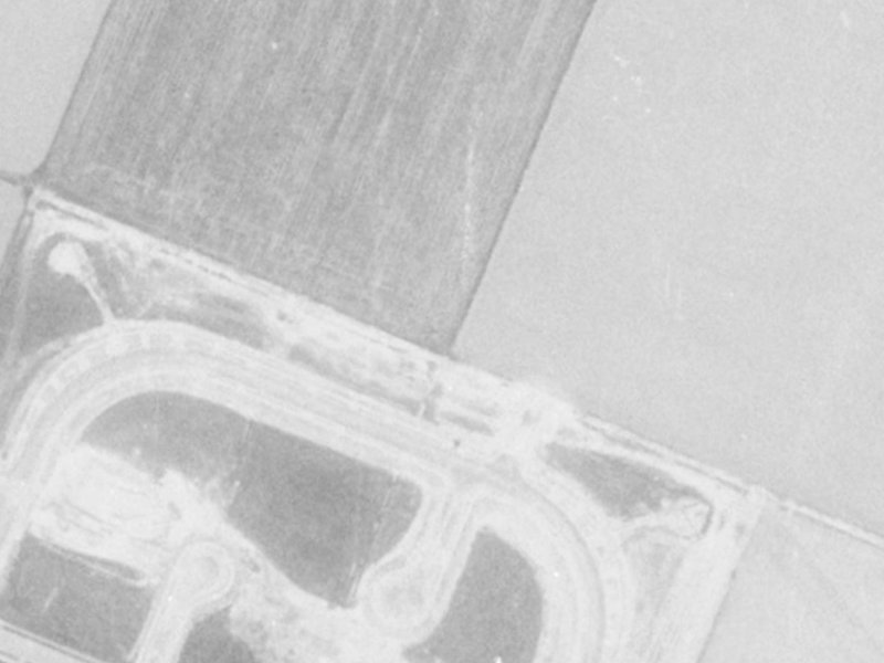 Greystoke Lane from the air, 1975-1979