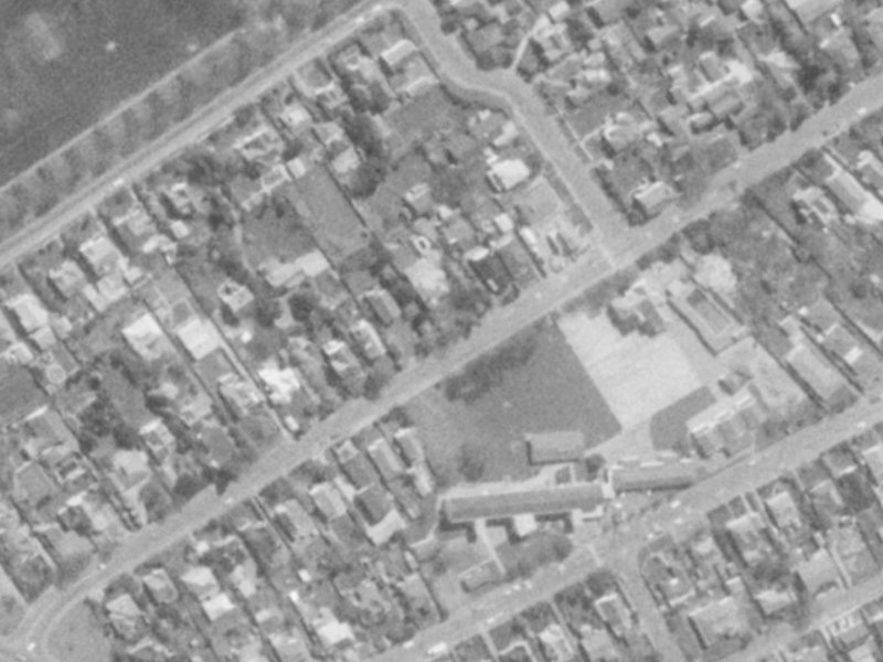 57 Leinster Road from the air, 1975-1979