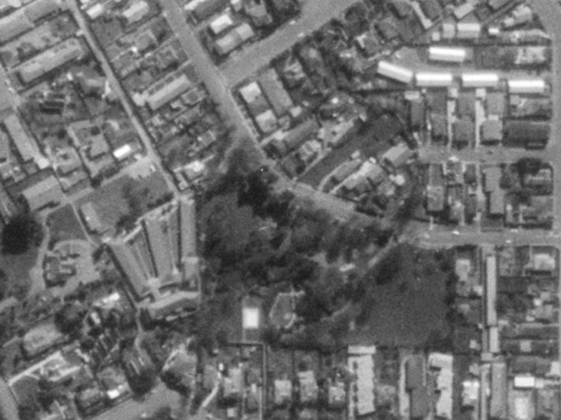 42 Abberley Crescent from the air, 1975-1979