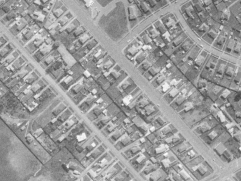 36 Rowan Avenue from the air, 1975-1979