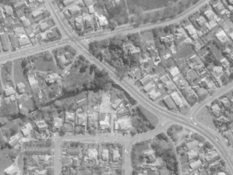 131B Rossall Street from the air, 1975-1979