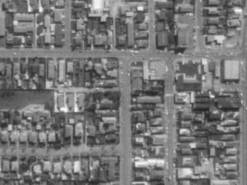 1066-1050 Colombo Street from the air, 1975-1979