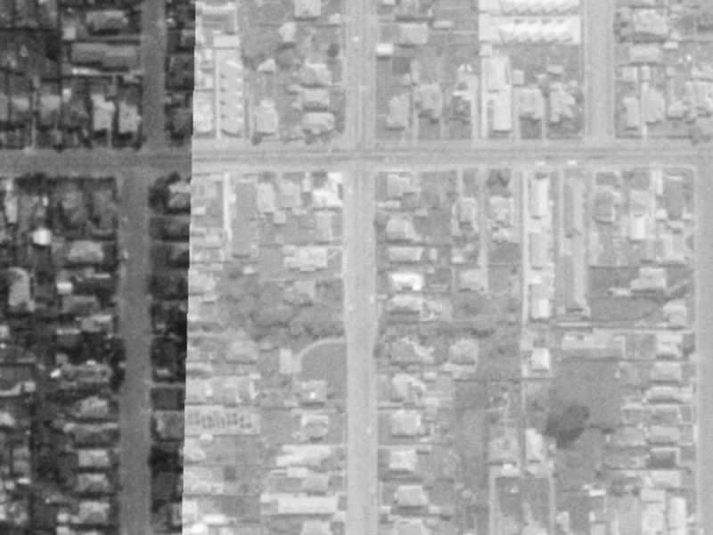 560 Madras Street from the air, 1975-1979