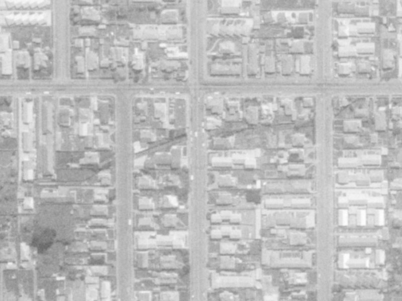 556 Barbadoes Street from the air, 1975-1979