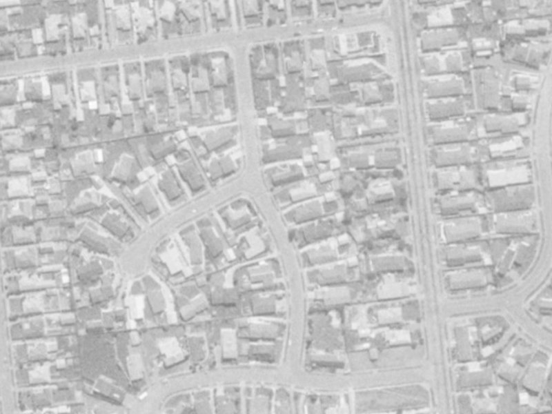Camelot Street from the air, 1975-1979