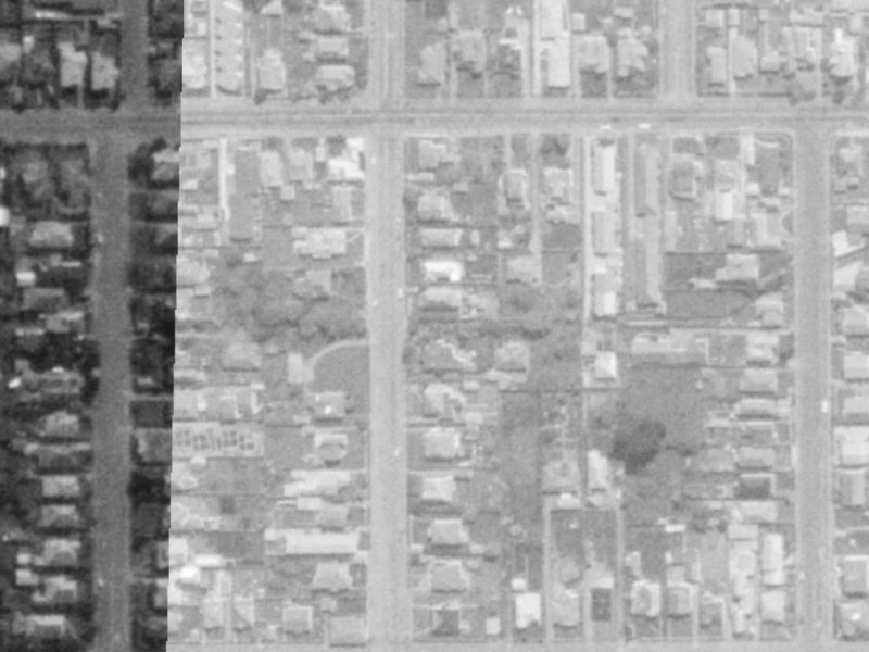 546A Madras Street from the air, 1975-1979