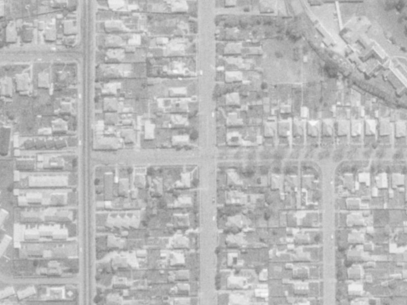 4–10 Dudley Street from the air, 1975-1979