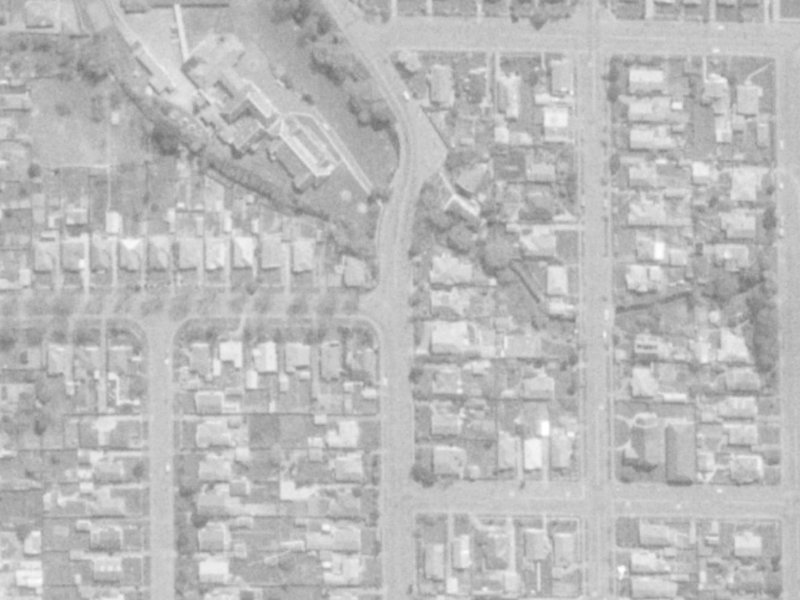 64 Dudley Street from the air, 1975-1979