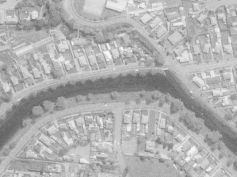 406 River Road from the air, 1975-1979