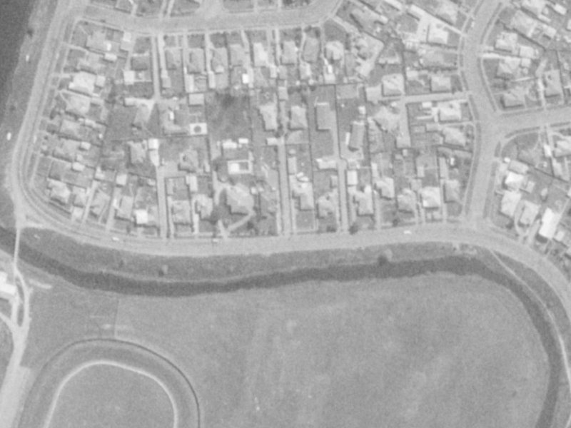 875 Avonside Drive from the air, 1975-1979