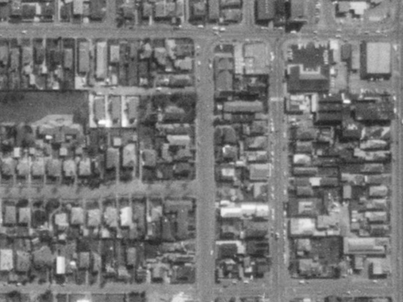 1051 Colombo Street from the air, 1975-1979