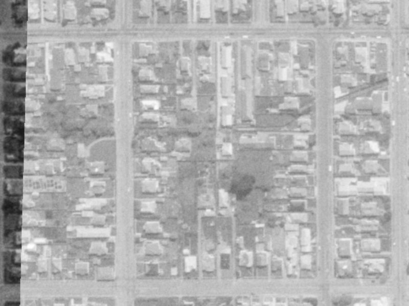 544B Madras Street from the air, 1975-1979