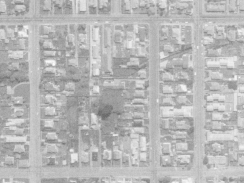 129 Packe Street from the air, 1975-1979