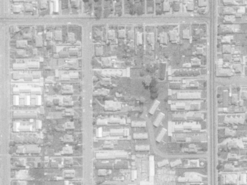 Olympic Lane from the air, 1975-1979