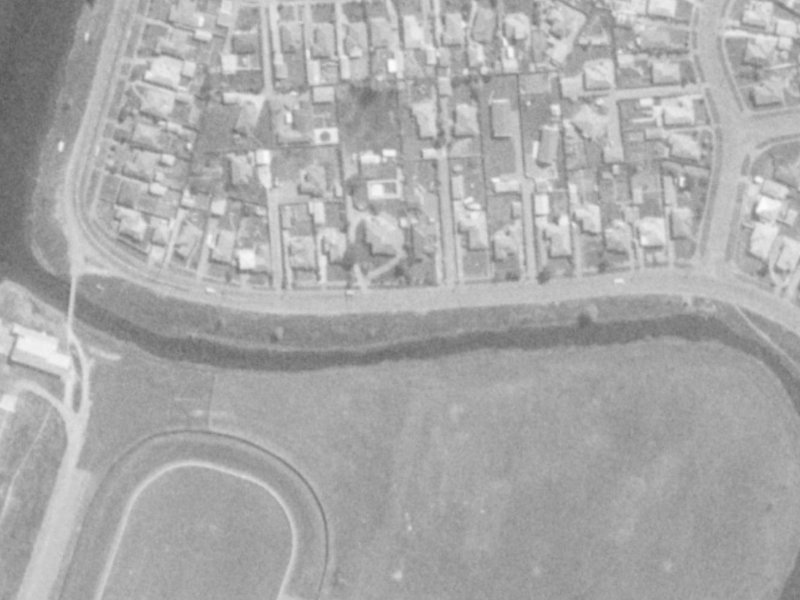 936 Avonside Drive from the air, 1975-1979