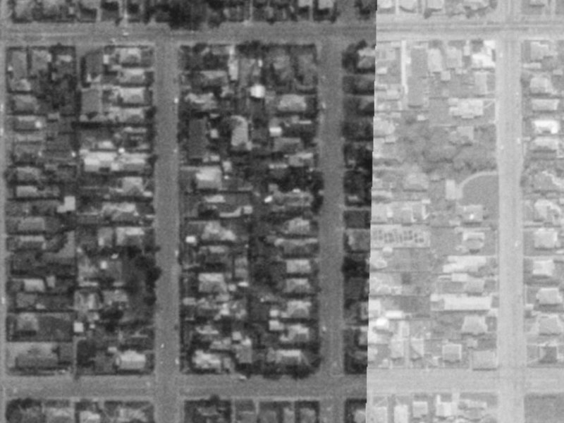 126 Sherborne Street from the air, 1975-1979