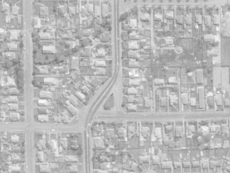 61 North Parade from the air, 1975-1979