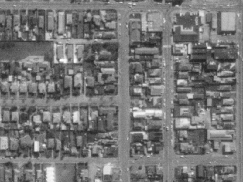 1048 Colombo Street from the air, 1975-1979