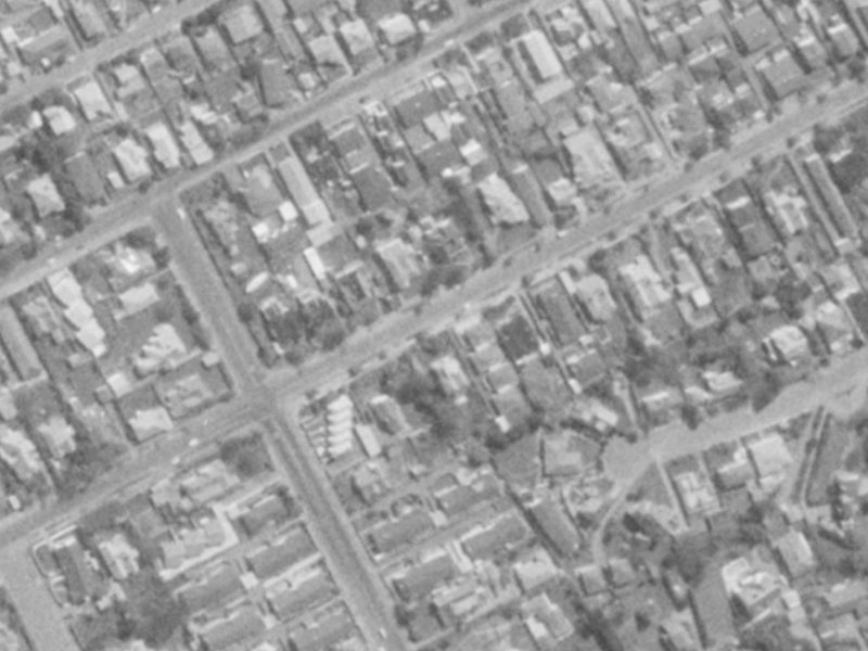 90 Rugby Street from the air, 1975-1979