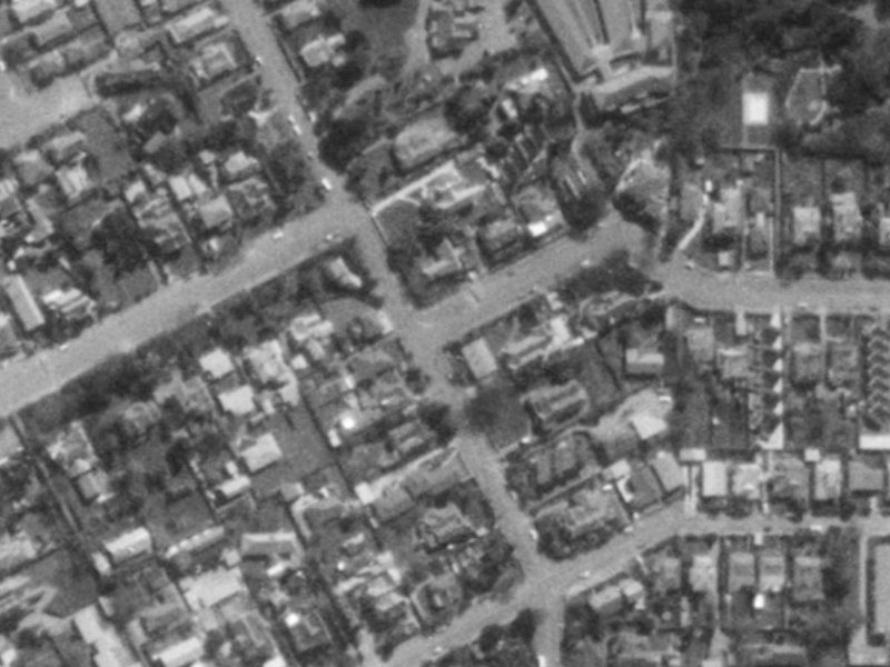 64 Bristol Street from the air, 1975-1979