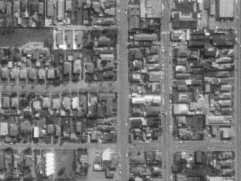 1042 Colombo Street from the air, 1975-1979