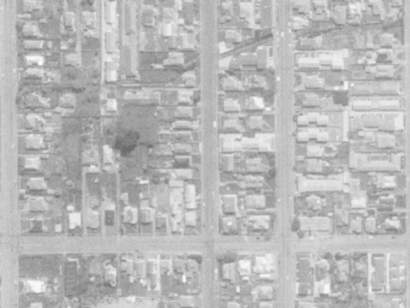 121 Packe Street from the air, 1975-1979