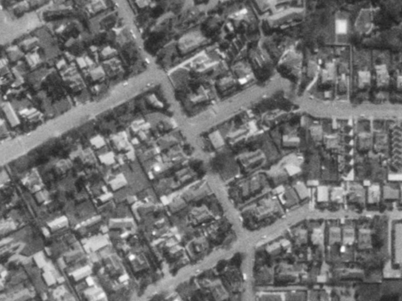 64a Bristol Street from the air, 1975-1979